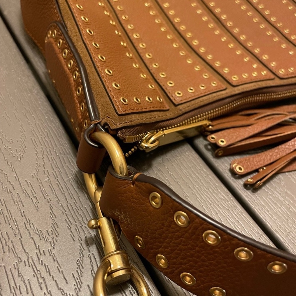 Michael Kors Women's  Guitar Strap Purse | Brooklyn Grommet | Tassel - Picture 14 of 16